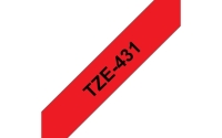 TZe-Schriftbandkassetten TZe-431, schwarz auf rot Bild1