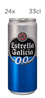 Cerveza Estrella Galicia Sin Alcohol 0,0. Caja de 24 latas de 33cl.