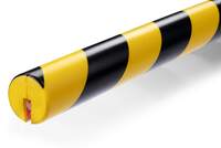 DURABLE Kantenschutzprofil E8R, gelb/schwarz, selbstklebend, Ø 40 mm, Länge 1 m