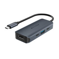 HYPER HD4001GL Schnittstellen-Hub USB 3.2 Gen 1 (3.1 Gen 1) Type-C 10000 Mbit/s Blau, Grau