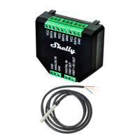Shelly Plus Add-On + 1xDS18B20 power relay Zwart, Groen