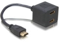 DeLOCK Adapter HDMI male to 2x HDMI female HDMI-Kabel 0,2 m HDMI Typ A (Standard) 2 x HDMI