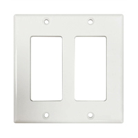 Tripp Lite N042DAB-002-IV Safe-IT Double-Gang Antibacterial Wall Plate, Decora Style, Ivory, TAA