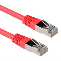 ACT Rode 3 meter LSZH SFTP CAT6A patchkabel met RJ45 connectoren