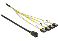 DeLOCK 83393 Serial Attached SCSI (SAS)-kabel 1 m Zwart, Zilver