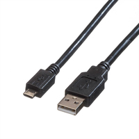 ROLINE 11.02.8755-10 cable USB 3 m USB 2.0 USB A Micro-USB B Negro