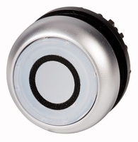 Eaton M22-DL-W-X0 przełącznik elektryczny Przyciskany przełącznik Czarny, Metaliczny, Biały