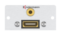 Kindermann 7444000589 wandcontactdoos HDMI + 3.5mm Aluminium