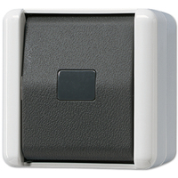 JUNG 833 W Elektroschalter Drucktasten-Schalter Schwarz, Weiß