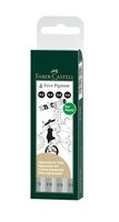 Faber-Castell 167004 fijnschrijver Zwart 4 stuk(s)