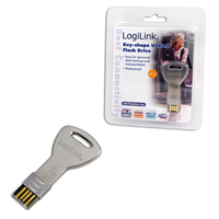 LogiLink USB Flash Key 8GB unidad flash USB USB tipo A 2.0 Acero inoxidable