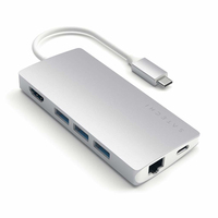 Satechi ST-TCMA2S Notebook-Dockingstation & Portreplikator USB 3.2 Gen 1 (3.1 Gen 1) Type-C Silber