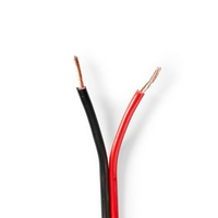 Nedis CABR1500BK1000 câble audio 100 m Noir, Rouge