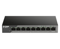 D-Link DSS-100E-9P łącza sieciowe Nie zarządzany Fast Ethernet (10/100) Obsługa PoE Czarny