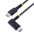 StarTech.com 1m USB-C Oplaadkabel, Haakse USB-C Kabel, 60W PD 3A, Robuuste Fast Charge USB-C Kabel, USB 2.0 Type-C, USB Laadkabel met Aramide Vezel, Zwart
