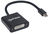 Manhattan Passiver Mini-DisplayPort auf DVI-I-Adapter, Mini-DisplayPort-Stecker auf DVI-I Dual-Link-Buchse, 1080p@60Hz, schwarz, Polybagverpackung