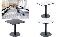 PAPERFLOW Table de bistrot Mezzo, (L)800 x (P)600 mm, noir (74600956)