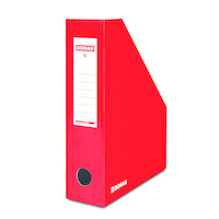 Pojemnik na dokumenty DONAU, karton, A4/80mm, lakierowany, czerwony