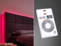 LED Stripe mit Fernbedienung, RGB Farbwechsel & Dimmer - 5 Meter