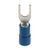 RS PRO Blau Isoliert Gabelkabelschuh B. 6.4mm Vinyl, min. 1.5mm², max. 2.5mm² 16AWG 14AWG