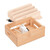 Relaxdays Bambus Ladestation, Schreibtisch Handyhalter f. 6 Geräte, Holz Kabelbox f. Ordnung, HBT 9 x 17 x 13 cm, natur