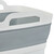 Relaxdays Spülschüssel mit Ablauf, faltbares Waschbecken, 9 L, Abwaschschüssel Camping, HxBxT 20 x 31 x 31 cm, weiß-grau