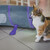 Relaxdays Katzentunnel Mausdesign, faltbare Katzenröhre, B x D: 63 x 26 cm, Spieltunnel, Katzenzubehör, Polyester, bunt
