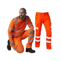 CT04-O Kingford Recycled Ecoviz Cargo Trouser Orange Short - Size 42''