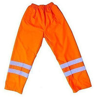 Hi-Vis Orange PU Overtrousers - Size XL
