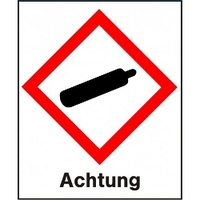 Achtung Gasflasche, 80 x 90 mm, Rolle à ca. 110 Stk.