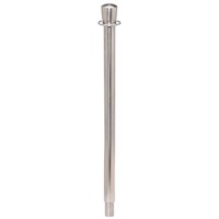 Elegance Crown Top Rope Barrier Post - Removable Base - Polished Stainless Steel