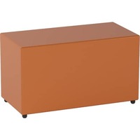 Pouf in similpelle rettangolare 80x40x46 cm Motris arancio PSRT80SPNI06