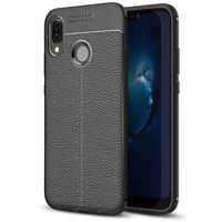 NALIA Leather Look Case compatible with Huawei P20 Lite, Ultra-Thin Silicone Protective Phone Cover Rubber-Case Gel Soft Skin, Shockproof Slim Back Bumper Protector Back-Case Sm...