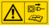 Sicherheits- und Gefahrenbildzeichen - Gelb/Schwarz, 50 x 96 mm, Folie, Seton