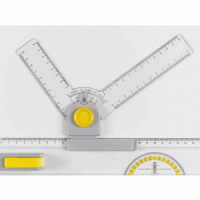 Winkelzeichner für Zeichenplatte Kunststoff 15 Grad Rastmechanismus transparent