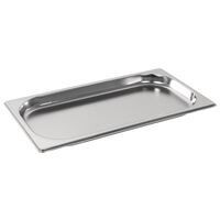 Vogue Stainless Steel 1/3 Gastronorm Pan with Overhanging Rim 20mm Deep - 0.66L
