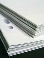 CALLIGRAPHE Copies doubles perforées 2 trous 70g 200pages grands carreaux format 17x22-Sous film-CAL 7000