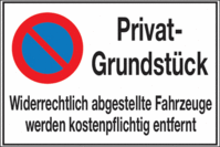 Parkplatzschild - Eingeschränktes Haltverbot, Rot/Blau, 15 x 25 cm, Folie