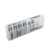ANSMANN Akkubox Batteie Box 8 zur Aufbewahrung von bis zu 8 Akkus, Batterien ode
