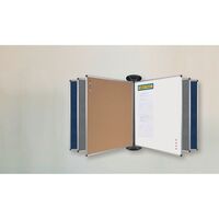 Flipping board system - 900 x 900mm pocelain / enamel whiteboard