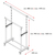 Appendiabiti su ruote Gastone - 2 barre - Perfetto