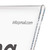 Chevalet de table / porte-cartes de menu / Porte-visuel "Tiber" avec compartiment à brochures pour dépliants 1/3 A4 | 2 + 3 mm A4
