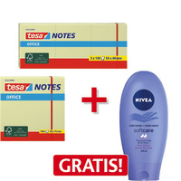 tesa® Haftnotizen Office Notes, 24 Blöcke + Nivea Handcreme