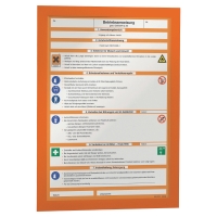 Durable Duraframe ontapadó információs keret, A4, narancssárga, 2 db/csomag