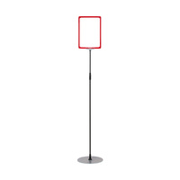 Info Stand / Promotional Display / Floorstanding Poster Stand "VZ" | red similar to RAL 3000 A3