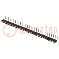 Socket; pin strips; female; PIN: 30; turned contacts; angled 90°