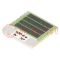 Resistore: thick film; riscaldante; adesivo; 1,8Ω; 5W; 300°C