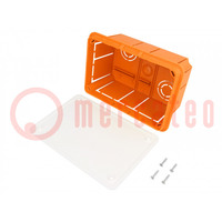 Enclosure: junction box; X: 98mm; Y: 153mm; Z: 70mm; IP30; red