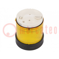 Signaller: lighting; LED; yellow; 24VDC; 24VAC; IP65; Ø70mm