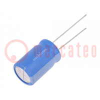 Capacitor: electrolytic; THT; 470uF; 25VDC; Ø10x20mm; Pitch: 5mm